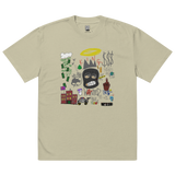 Oversized faded "Always Real Thinking" t-shirt