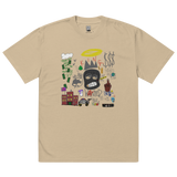 Oversized faded "Always Real Thinking" t-shirt