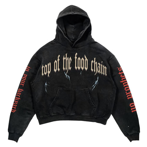 Top of the food chain (Oversized vintage hoodie)